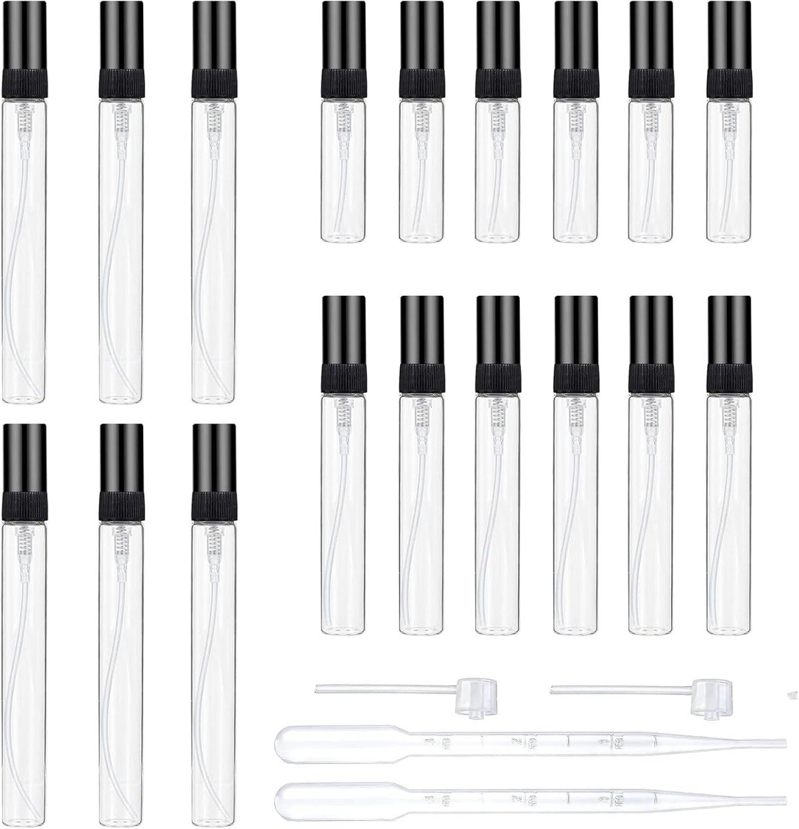 Parfumverstuivers - Transparant - 3 ml - Glas - Voor Reizen en Thuisgebruik