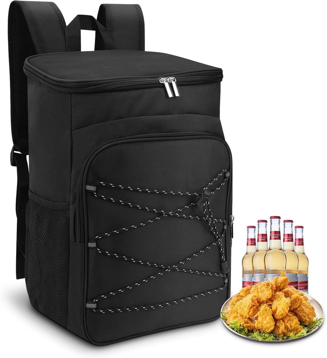 SnelShoppen - Grote Thermische Rugzak 23L - Koelrugzak voor Lunch, Picknick, Camping, BBQ en Strand - UV-bestendig, EPE-schuim, PEVA Voering - Voor Ma