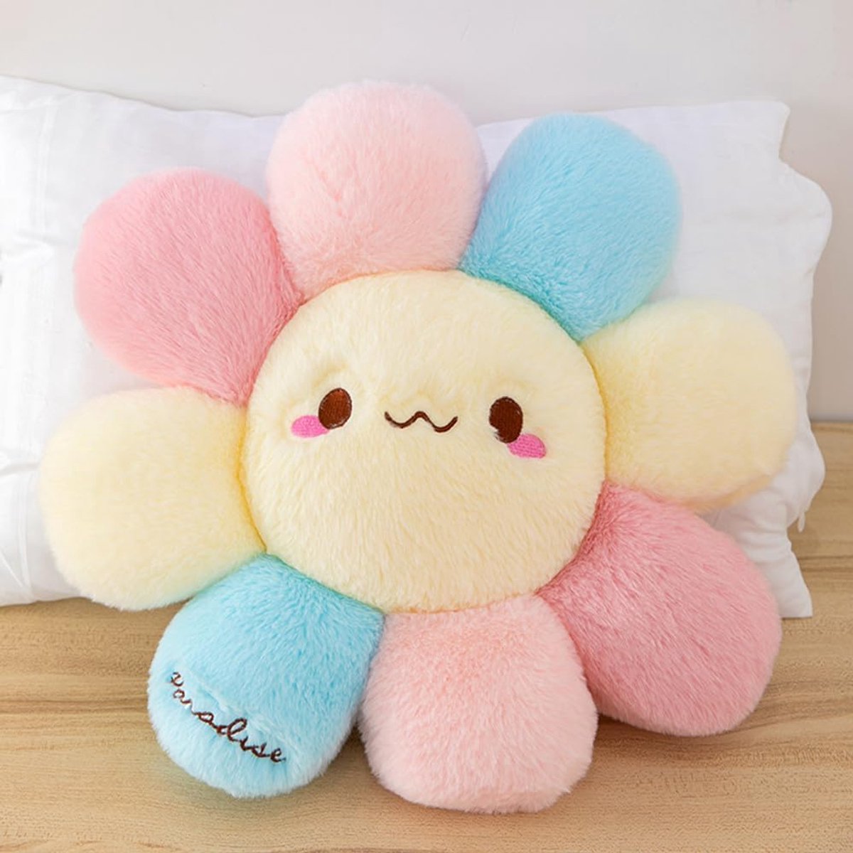 SnelShoppen - Grote Bloem Kussen - Aesthetic Zomer Zonnebloem Kussen 56cm - Kleurvol Decoratief Kussen voor Bed, Bank, Vloer - Ideaal voor Feest, Tuin