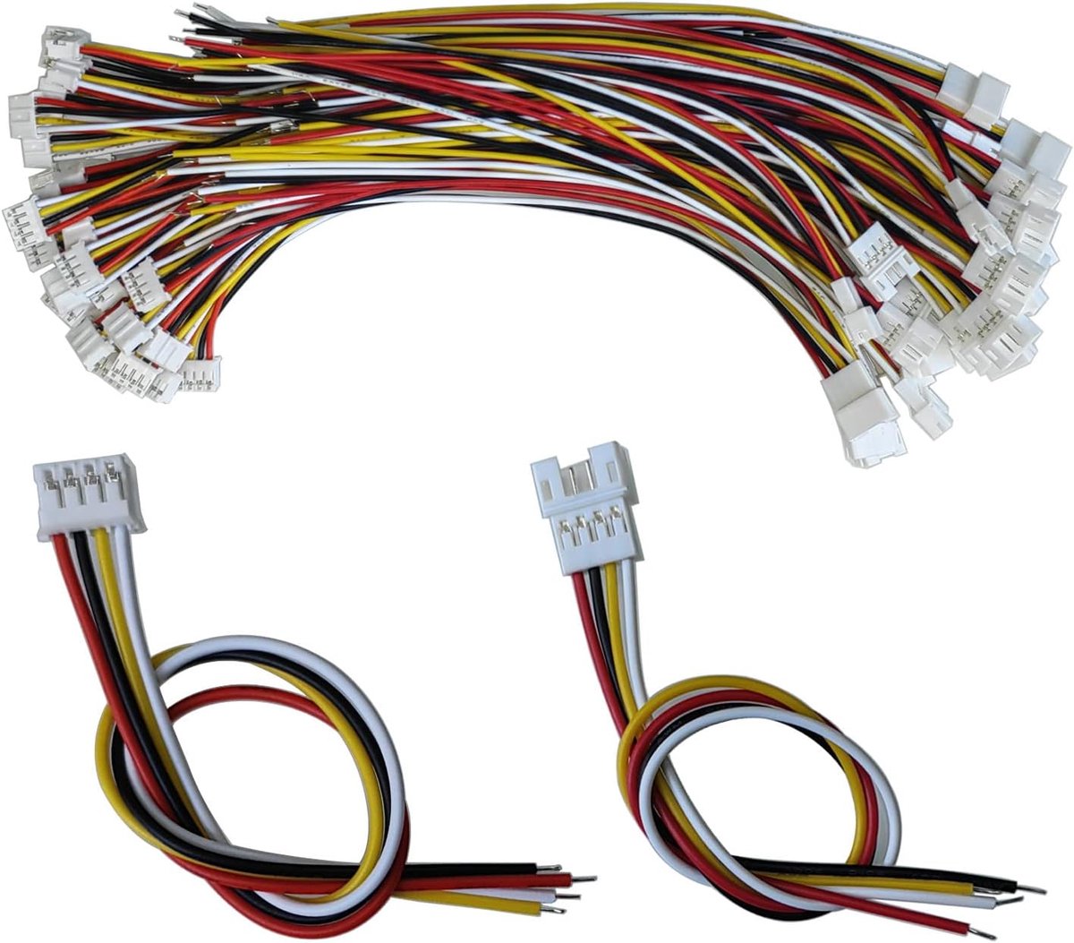 SnelShoppen - 30 Paar JST PH 2.0 Connector Kabel 4 Polig Mannen en Vrouwen met 13cm Kabel, 26AWG Tinned Koper Draad Adapter voor Elektronische Toepass