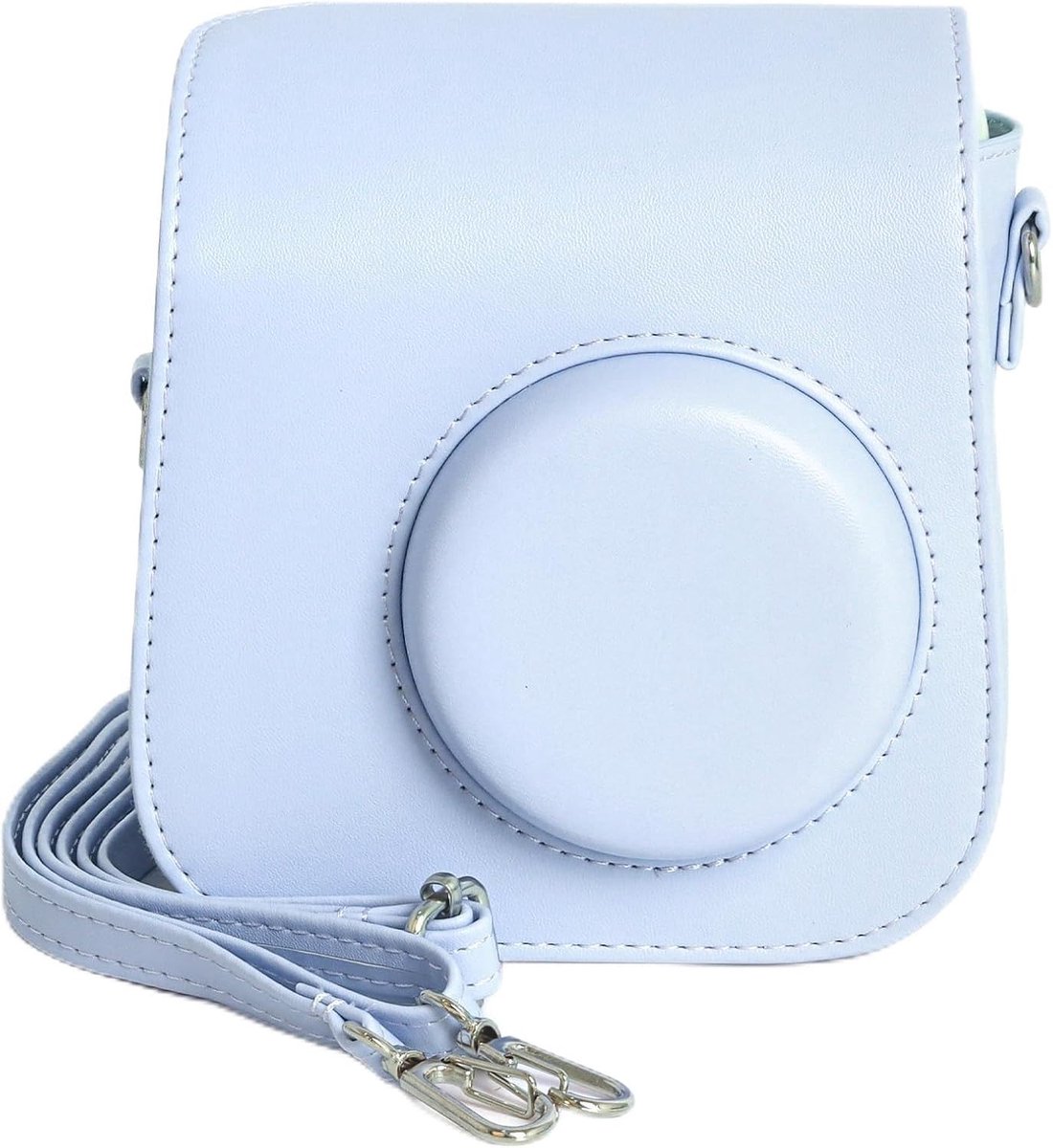 Duurzame Camera Hoes voor Instax Mini SE 7 Plus 7+ Instant Camera, PU Leer, Verstelbare Schouderriem, Compacte Draagtas voor Vrouwen en Meisjes, Ideaal voor Reizen en Dagelijks Gebruik, Paars