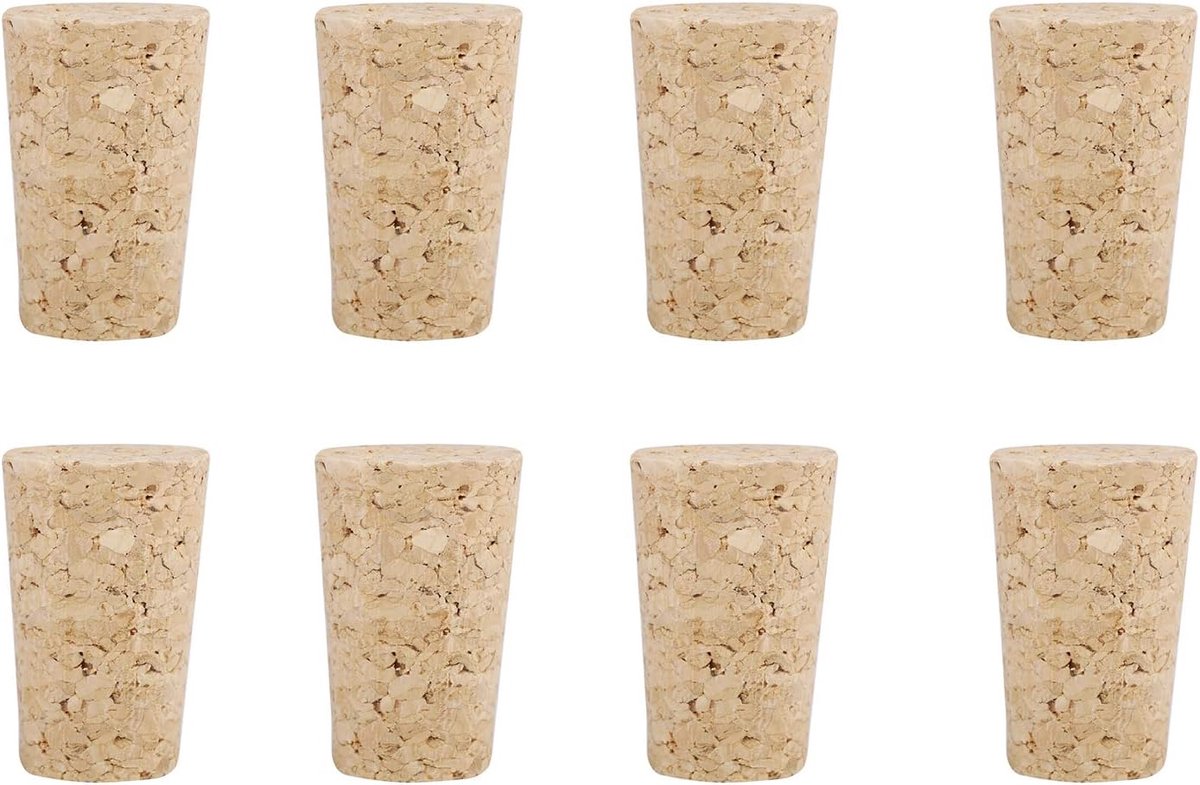 SnelShoppen - Houten Wijnflesdoppen (0.87 x 0.67 x 1.38 inch), 10 Stuks, Milieuvriendelijk, Ideaal voor Feesten, Tuin en Keuken