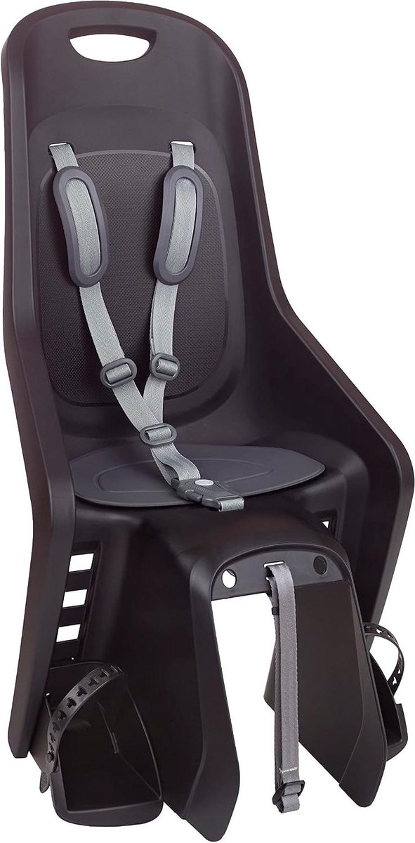 Kinderfietszitje Achter - Fietsstoeltje Kind - Kinderen Vervoeren - MIK HD Systeem - 9-22 kg - Zwart/Donkergrijs
