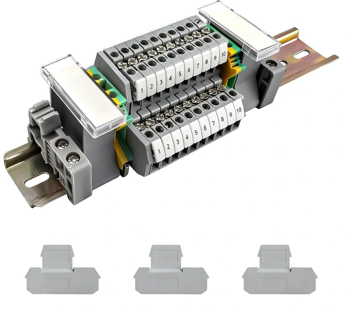 DIN rail klemmenblok - UK/MBKK2.5 serie - universeel schroefblok - eenvoudig identificeren - ShopVlot