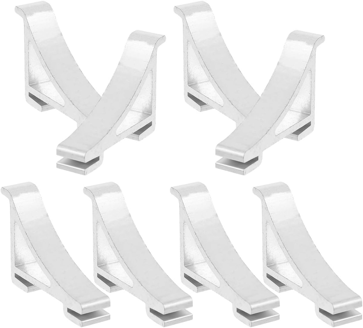 SnelShoppen - 8 Stuks Tabletclip-Houders voor Koelkast en Vriezer - Aluminium Maat 4 - Ideaal voor Keuken, Camping en Feest - Handige Bevestigingen vo
