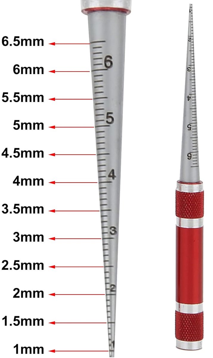 Dailygoods- Gat Tap hoge nauwkeurigheid - roestvrij staal - 1-6.5mm - 3-15mm - 15-30mm - 30-45mm - handgereedschap