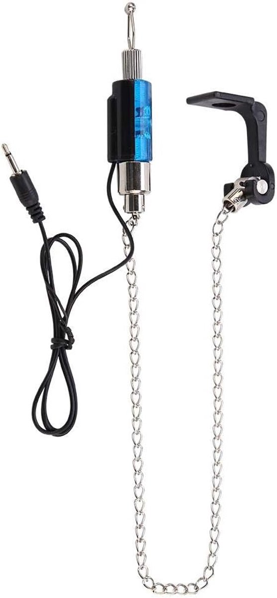 SnelShoppen - Elektronische LED Vissen Bijt Alarm met Ketting, Stevige Hengelsport Swinger, Stalen en Plastic, Ideaal voor Buiten Visserij