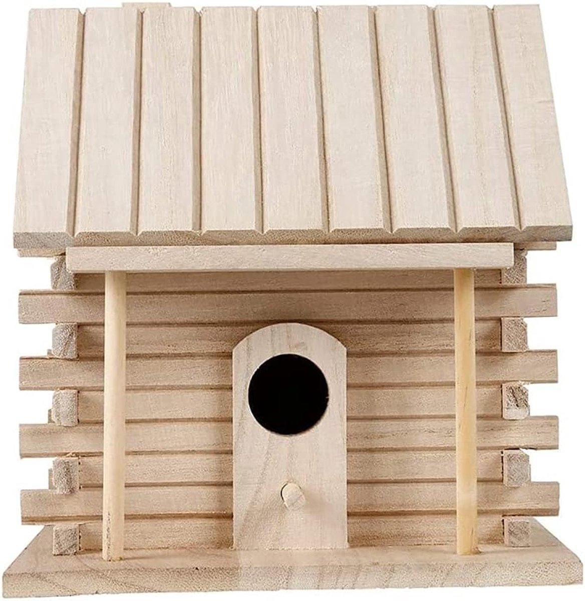 SnelShoppen - Houten Vogelhuisje Hangend Vogel Nest Buiten Vogels Voederhuisje Tuin Decoratie Paulownia Hout, Veilig en Duurzaam, Voor Tuin en Balkon