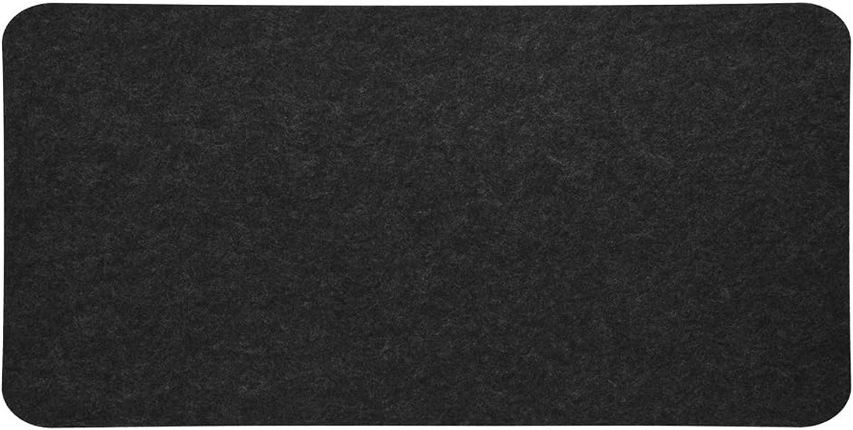 SnelShoppen - 68x33cm Vilt Gaming Muismat, Antistatische Bureau Ondergrond voor Laptop & Toetsenbord, Donkergrijs, Duurzaam en Slipvast
