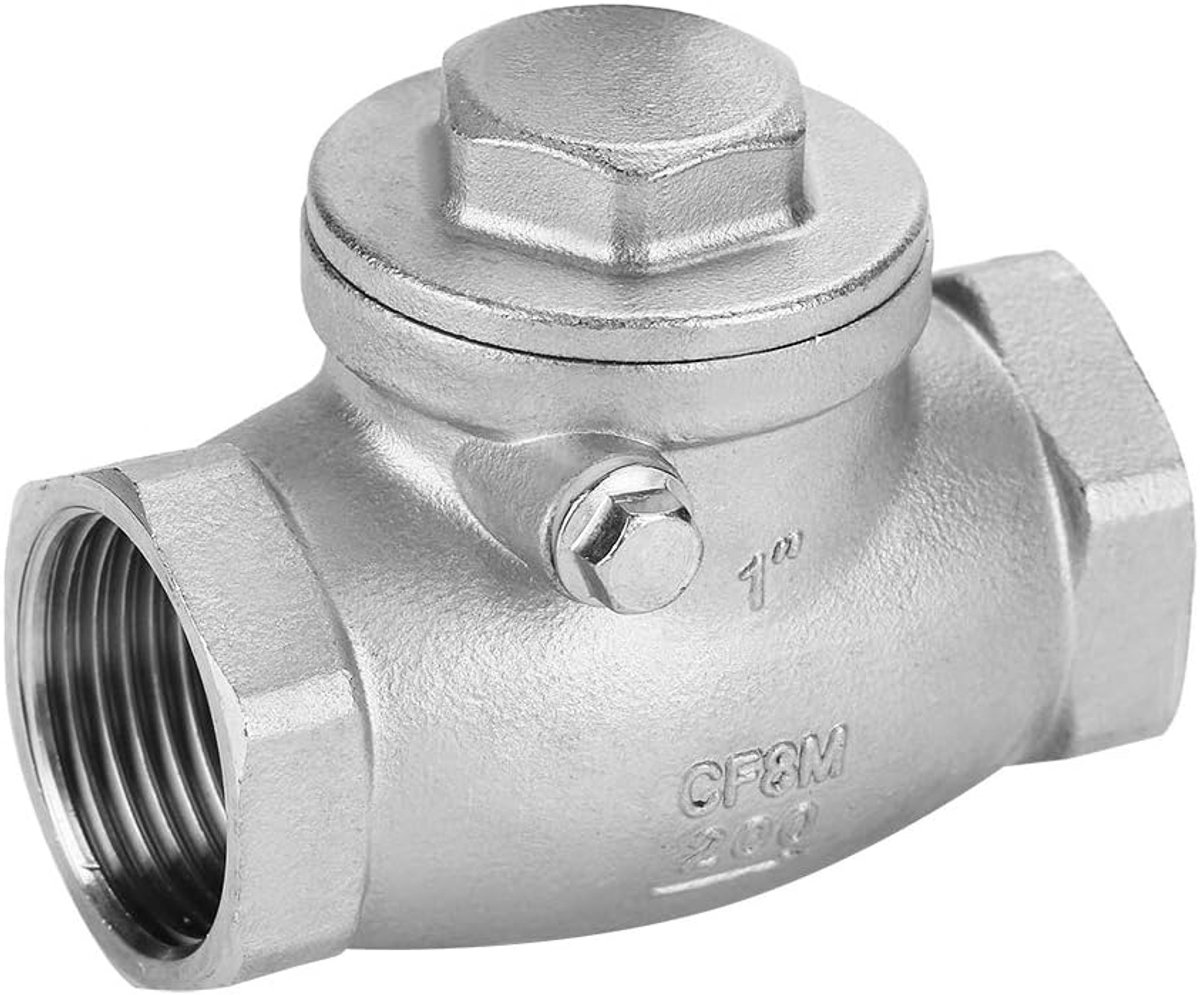 Allecto plus - Roestvrij stalen eenrichtingsdraad terugslagklep 1" DN25 WOG 200PSI voor water, olie, stoom