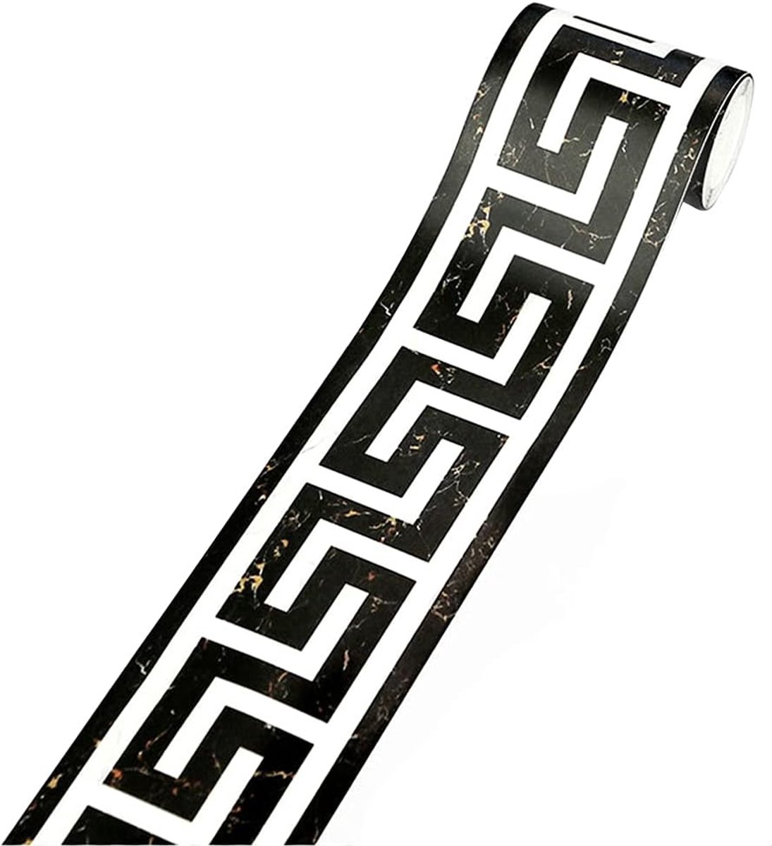 SnelShoppen - 2 Rollen Zelfklevende Behangrand Sticker Decor voor Woonkamer Keuken Badkamer 10x500cm #3 - Hoogwaardige PVC Decoratie