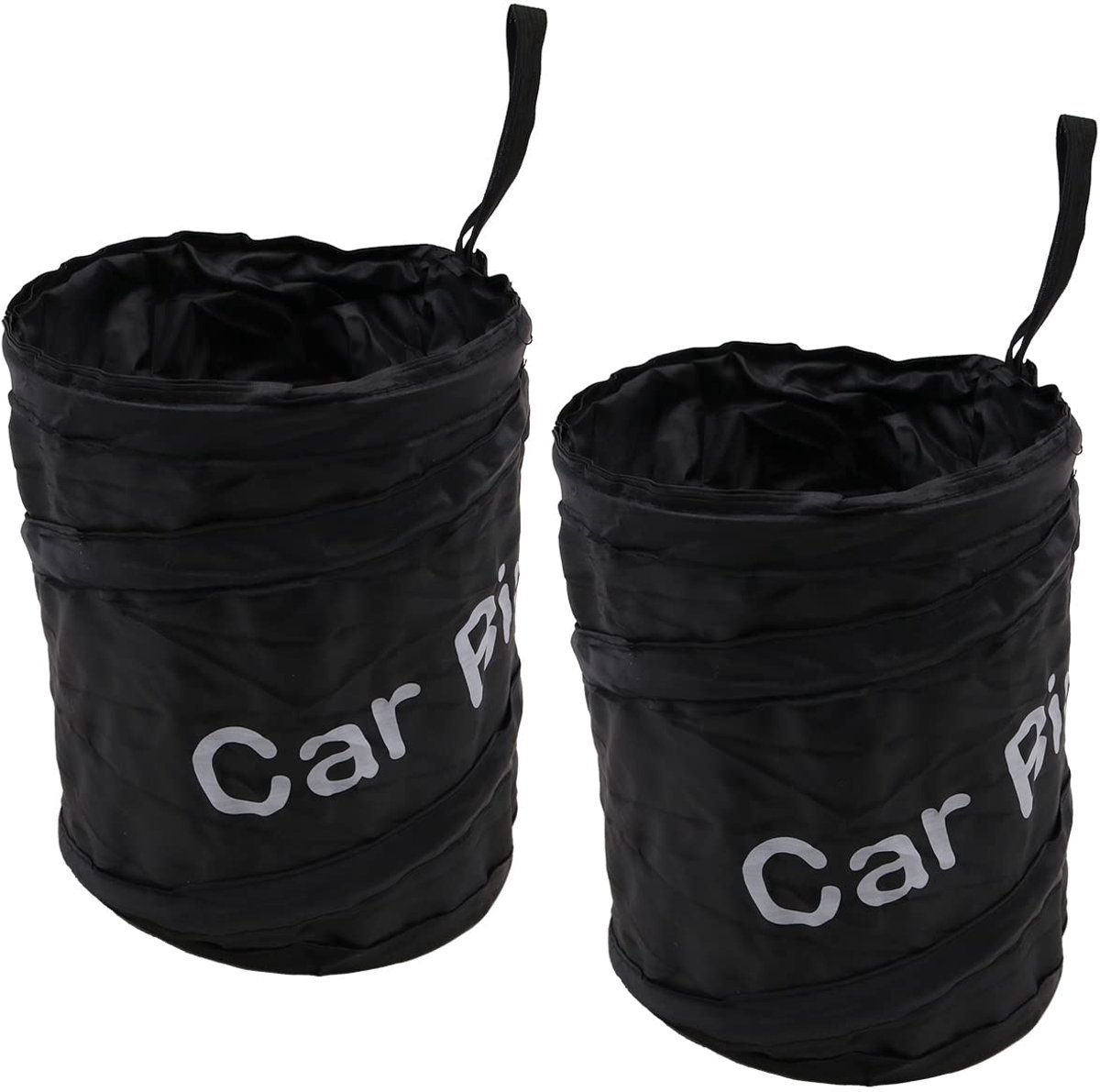 SnelShoppen - 2-Pack Universele Reis Afvalbak voor Auto SUV/Truck Minivan - Vouwbare en Waterdichte Verpakking - Duurzaam Polyester Materiaal - Multif
