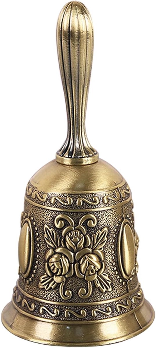 Handbel - luid en handzaam - bronzen kleur - perfect voor evenementen en meditatie - ShopVlot