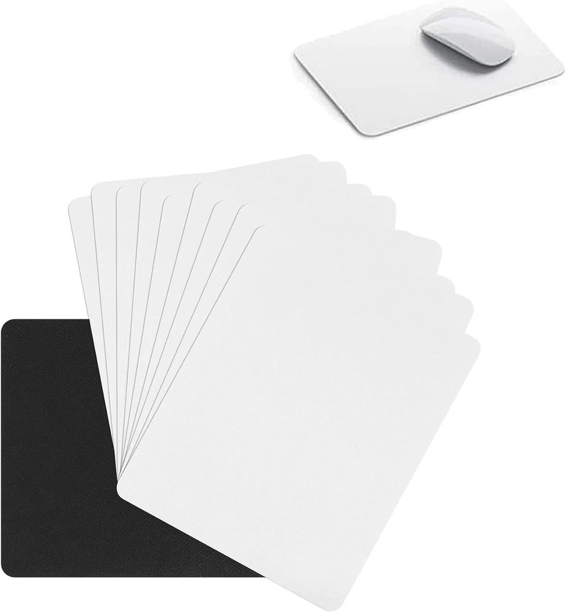 Lege muismatten voor sublimatie - 10 stuks, ideaal voor drukpers en creatieve projecten