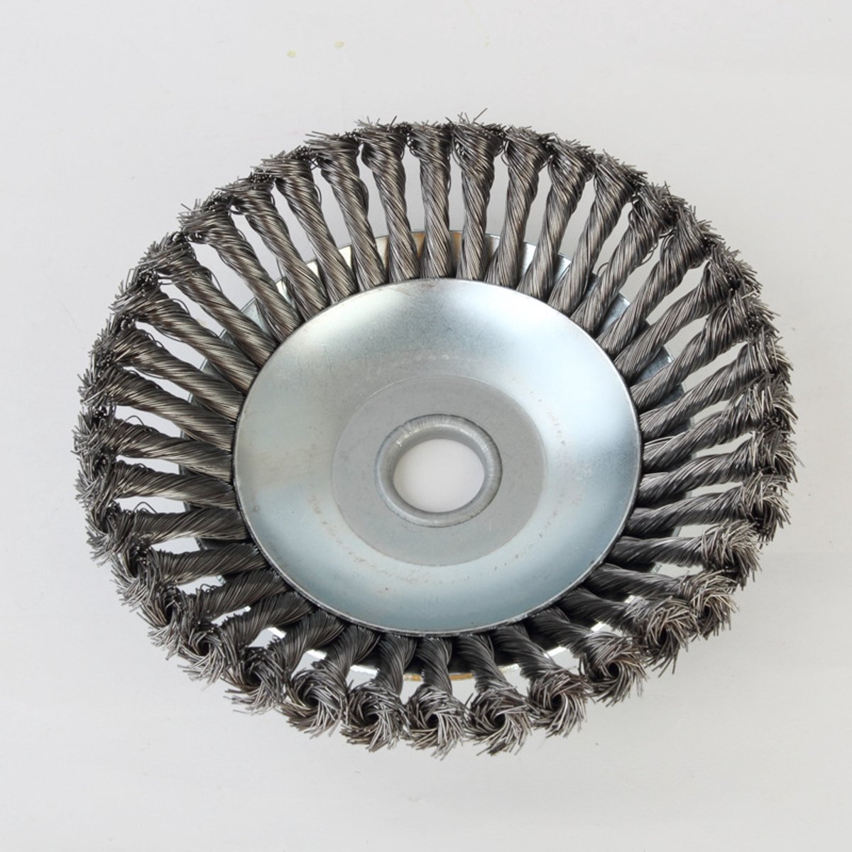 8-inch trimmerkop met gevlochten staaldraad – Duurzame onkruidschijf van staaldraad voor bosmaaiers (ideaal voor terreinonderhoud en het verwijderen van roest)