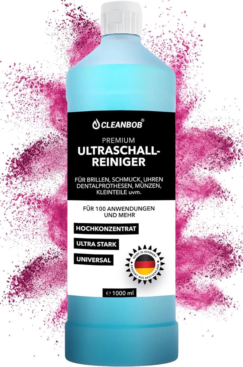 Ultrasoonreiniger Concentrate - 1 Liter - Voor Brillen, Sieraden en Horloges - Ideaal voor Ultrasoon Apparaten
