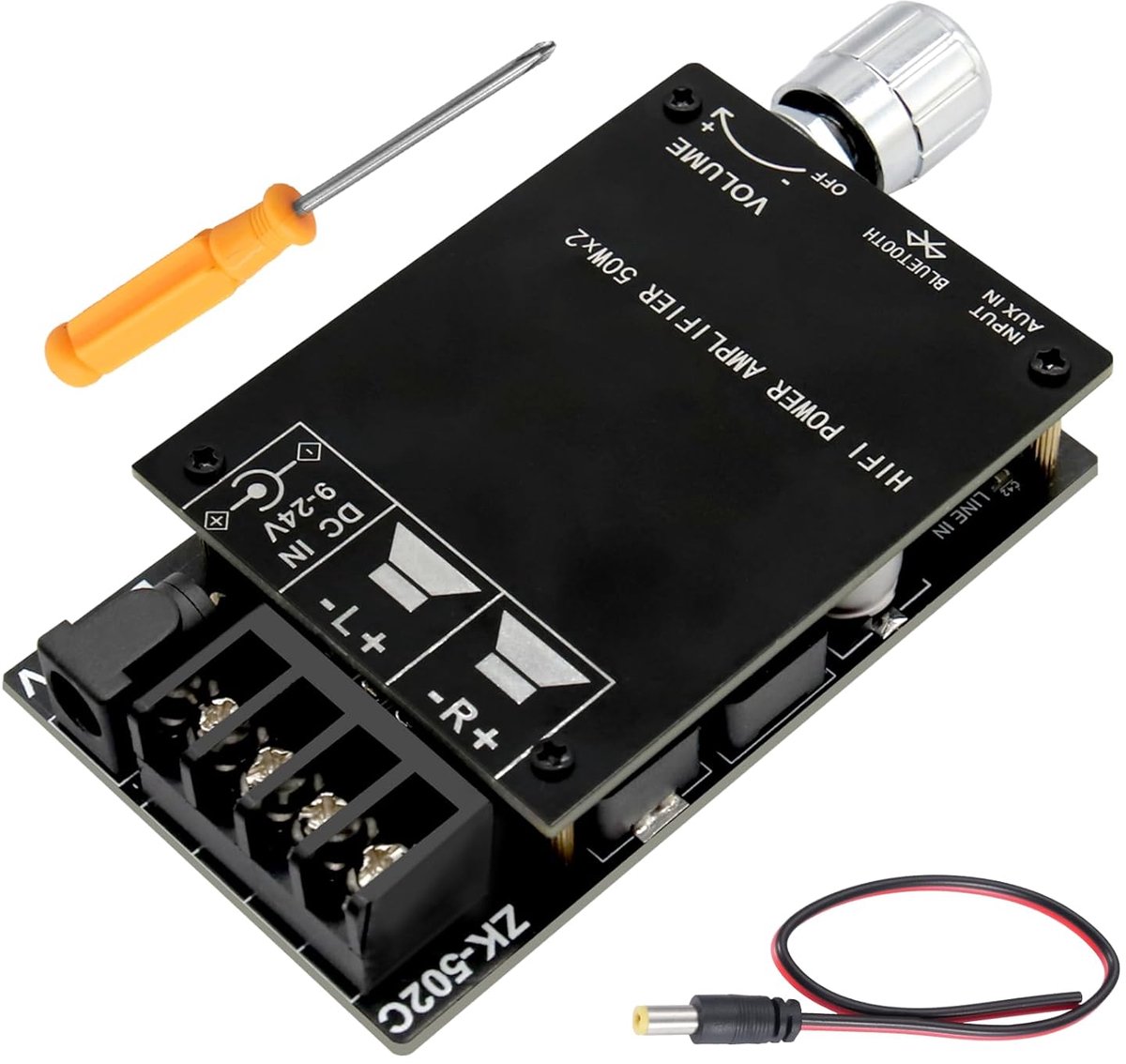 Bluetooth 5.0 Hifi versterker 2 x 50W - TPA3116D2 chip - lage vervorming - optimale geluidskwaliteit - SnelShoppen