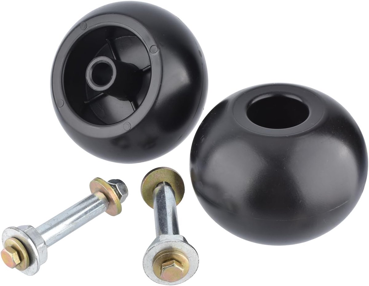 SnelShoppen - 2 Pack Tuinwielen met Bevestigingsmateriaal voor Exmark en Oregon - 5x3 1/4 inch, 5/8 inch Bore, Glad Loopvlak, 2 1/2 inch Hub Offset