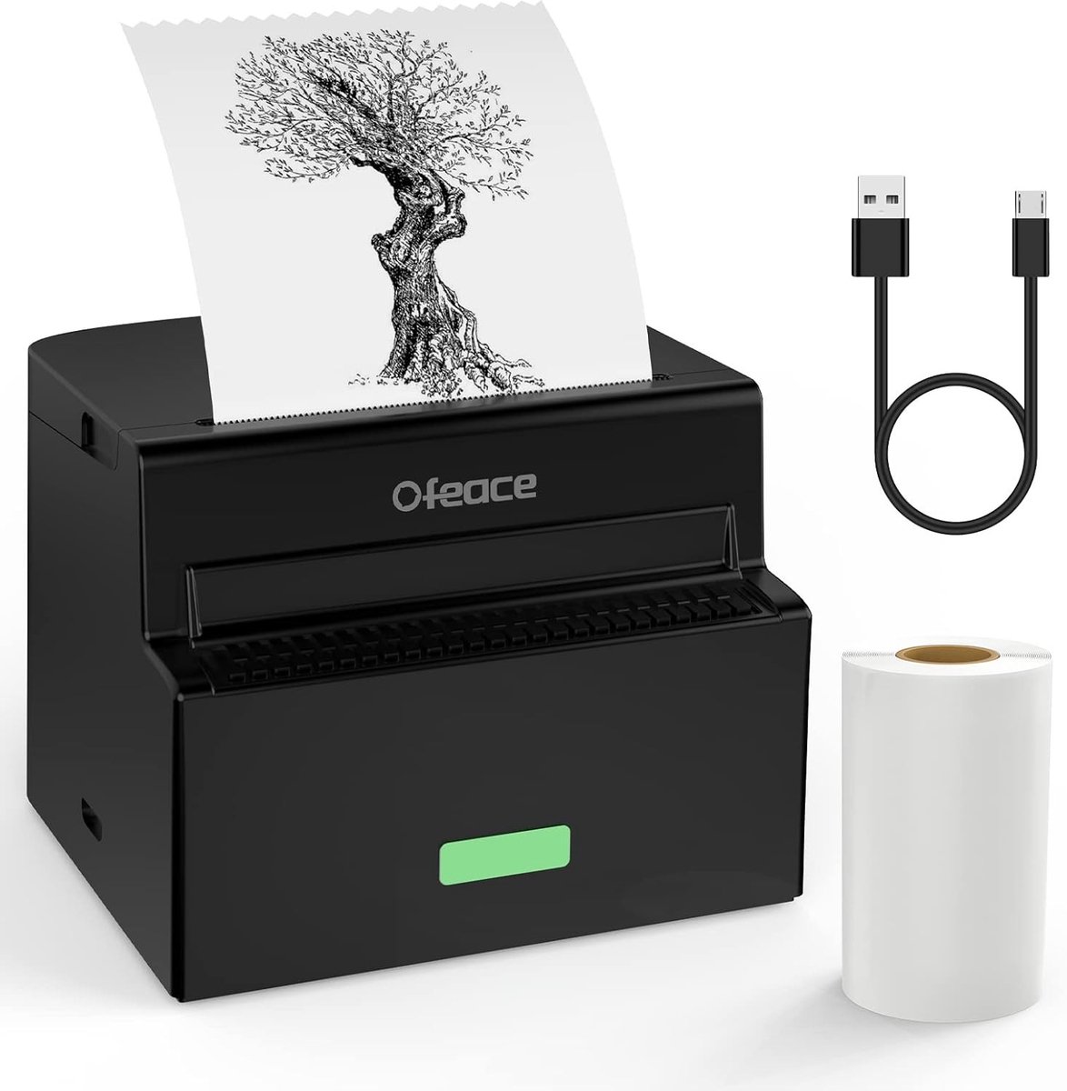 Draagbare Fotoprinter - Zwart - Compacte Mini-Thermische Printer - Voor Android en iOS