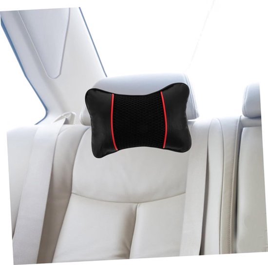 Ergonomisch Autokussen voor Reizen en Gaming Stoelen, Ademend Ontwerp voor Optimale Comfort, Eenvoudige Installatie, Zwart en Rood — afbeelding 5