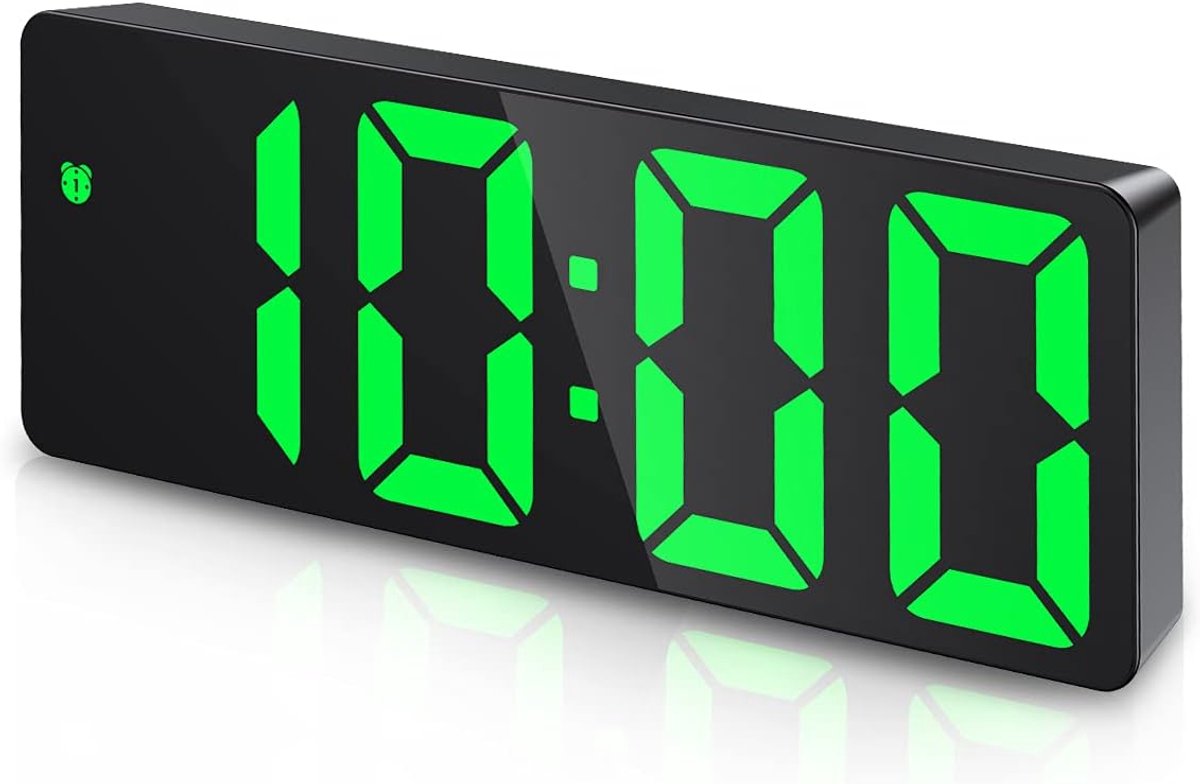 Digitale wekker met grote LED-display - USB/batterij gevoed - snoozefunctie - eenvoudig af te lezen tijd - ShopVlot