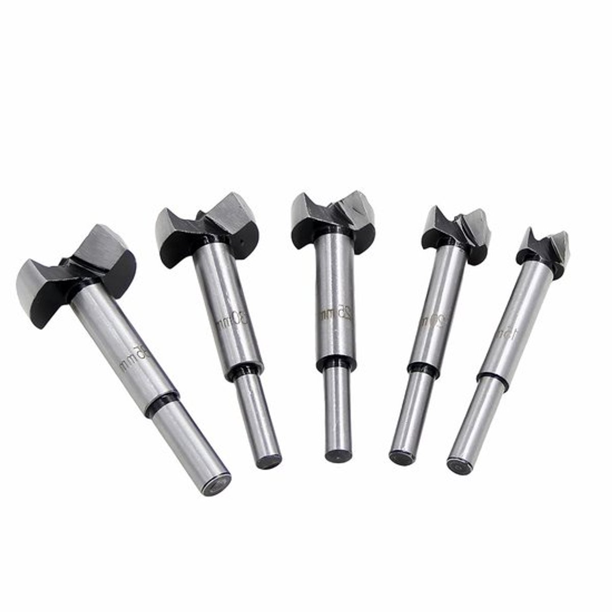 Forstner-boren set van 5, 15-35 mm, HSS-plaatboor voor houtbewerking, ideaal voor scharniergaten en holle gaten