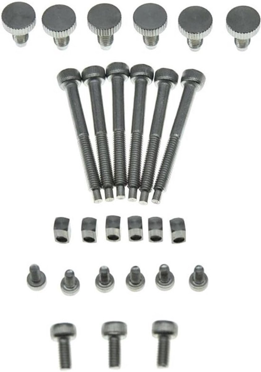 Volledige set RVS Tremolo Fine Tuner met String Insert Block, Zadel, Locking Nut en String Lock voor Gitaar