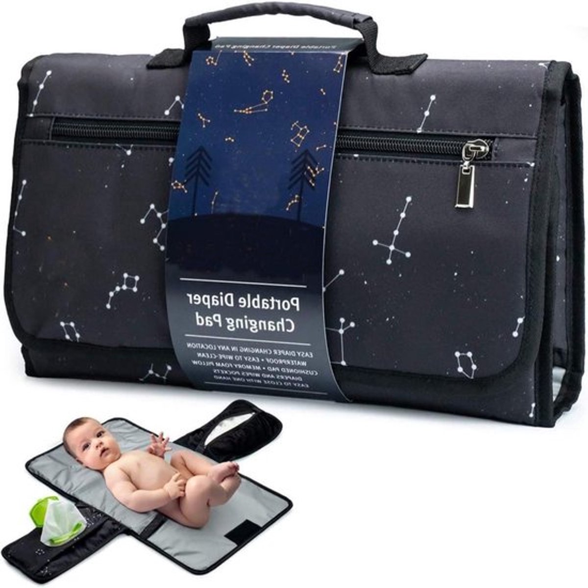Vouwbare Verschoonmat voor Baby's - Draagbare en Wasbare Verschoonmat voor Reizen, Ademend en Comfortabel voor Onderweg