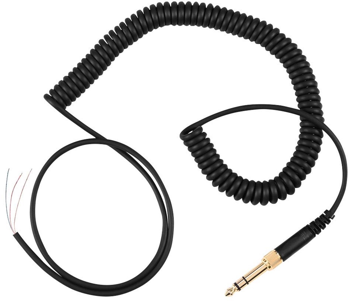 SnelShoppen - Vbestlife Hoofdtelefoon Audio Veerkabel Spoel Kabel voor DT 770/770Pro/990/990Pro - Hoogwaardige Kwaliteit, 3.5mm en 6.5mm Plug, Zwart,