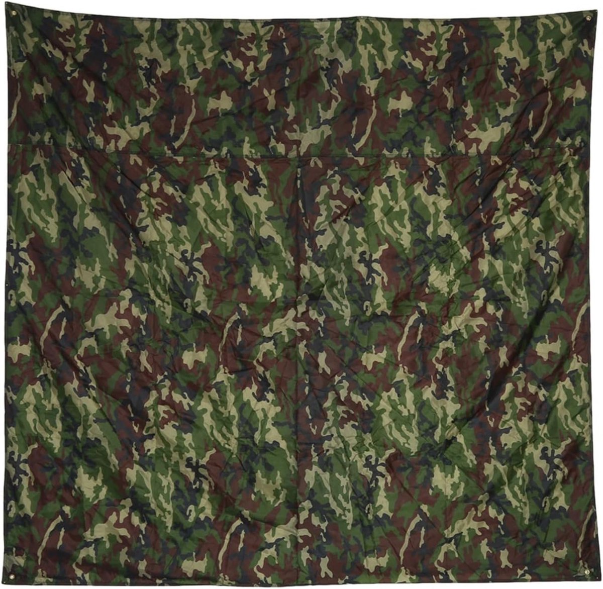 SnelShoppen - Camping Tarpaulin - Lichtgewicht Waterdichte Camouflage Tentmat 2x2m voor Buitenactiviteiten, Reis, Kamperen, Vissen en Avontuur