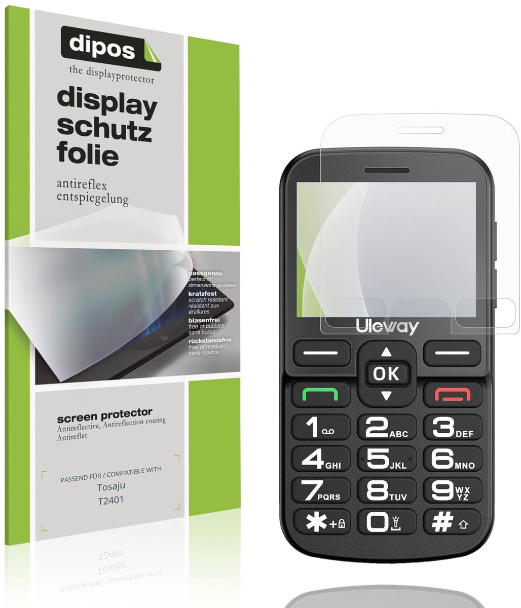 dipos – 4x Matte Beschermfolie geschikt voor Tosaju T2401 | Krasbestendige & antireflecterende Screenprotector Ultra-Thin
