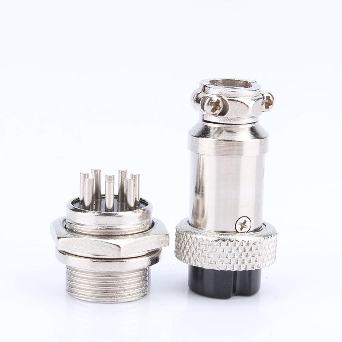 SnelShoppen - 1 set Luchtvaartconnectoren GX16 met 8-pins metalen stekkers, vrouwelijke en mannelijke aansluitingen, AC 400V/250V, 5A, Duurzaam en Bet