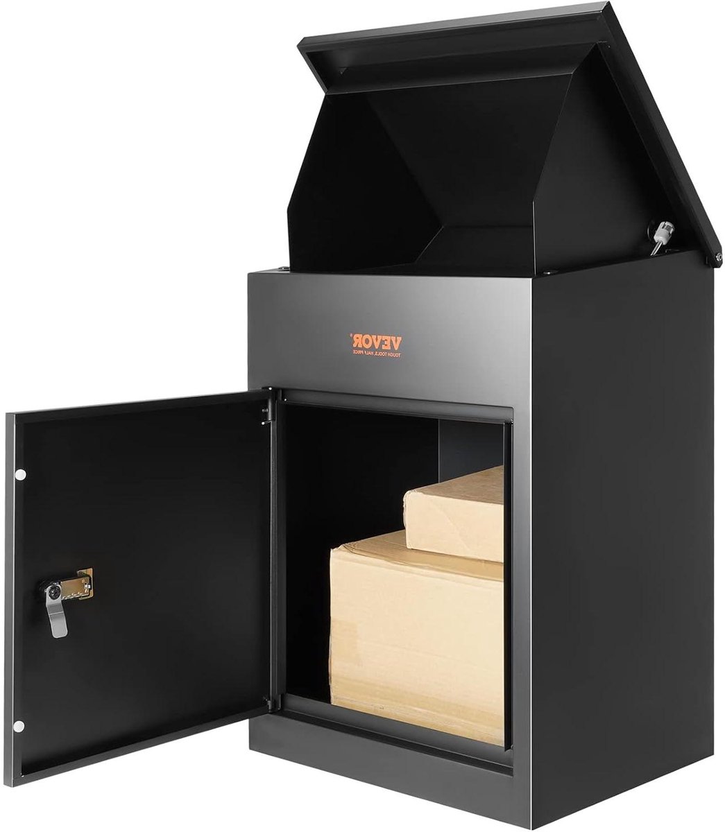 Pakketkluis - Postbus Buiten - Veilig Ontvangen - Extra Groot - 44 x 35 x 58.5 cm - Zwart