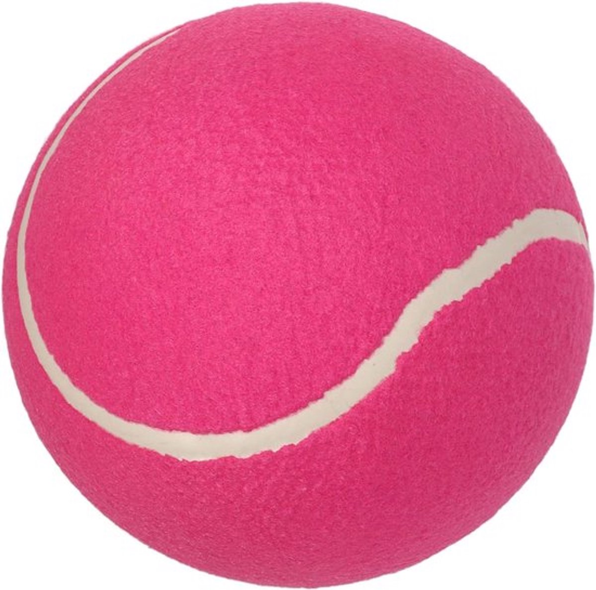 Grote 8 Inch Opblaasbare Tennisbal van Rubber met Pluche Vilt voor Kinderen en Huisdieren - Roze, Speelgoed, Sport, Activiteit