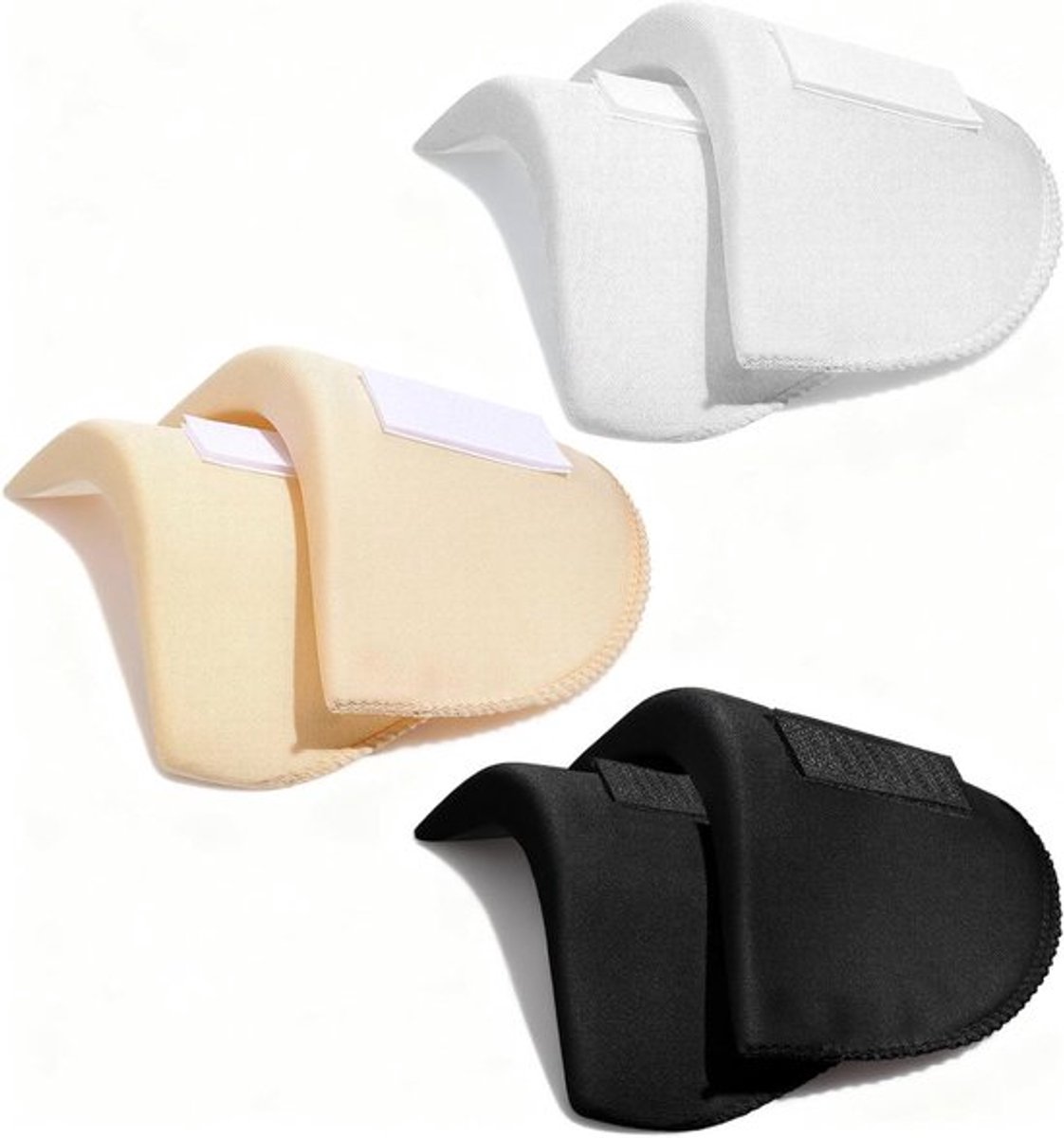 3 Paar Dames Schoudervullingen, Herbruikbare en Ademend Antislip Schouderpads voor T-Shirts, Kostuums en Jassen