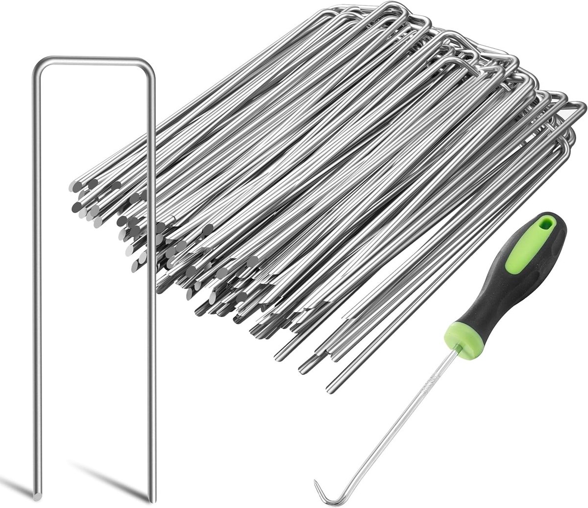 Tuinnagels - 200 Stuks - 15 cm - Verzinkt Staal - Voor Tuin- en Landschapsgebruik