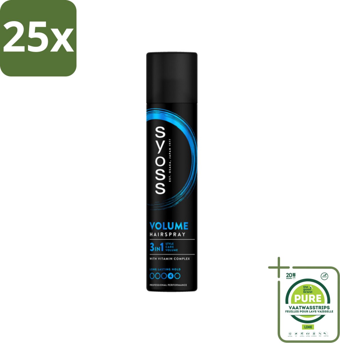 25 x Syoss - Volume - Haarspray - Lift & Volume - 300 ml - Grootverpakking - Haarspray Volume - Volume Spray - Haar Fixeren - Volume Geven Haar - Syoss Haarspray