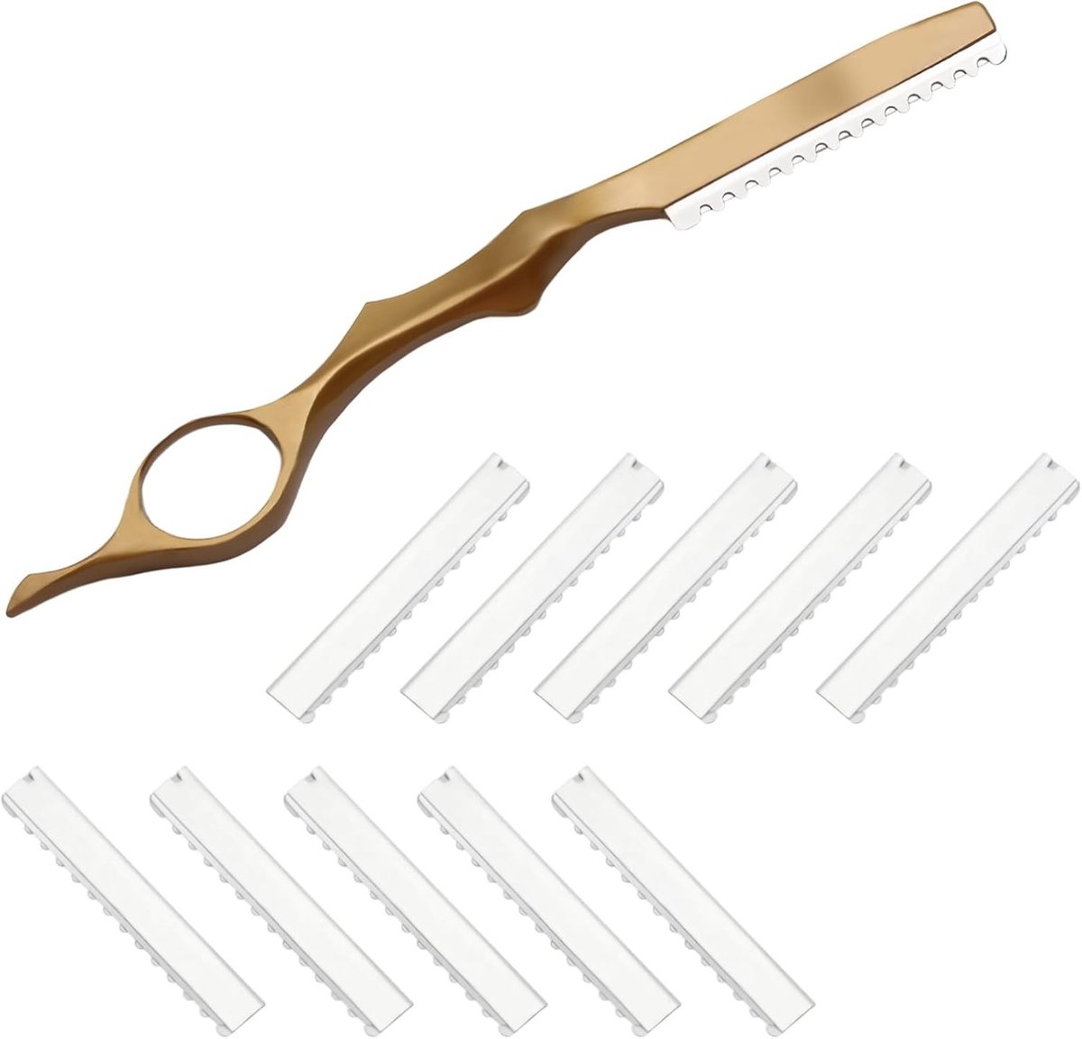 Professionele Haar Styling Scheermes voor Thinnen en Vormen van Haar met 10 Vervangbare Bladen voor Salon en Thuisgebruik