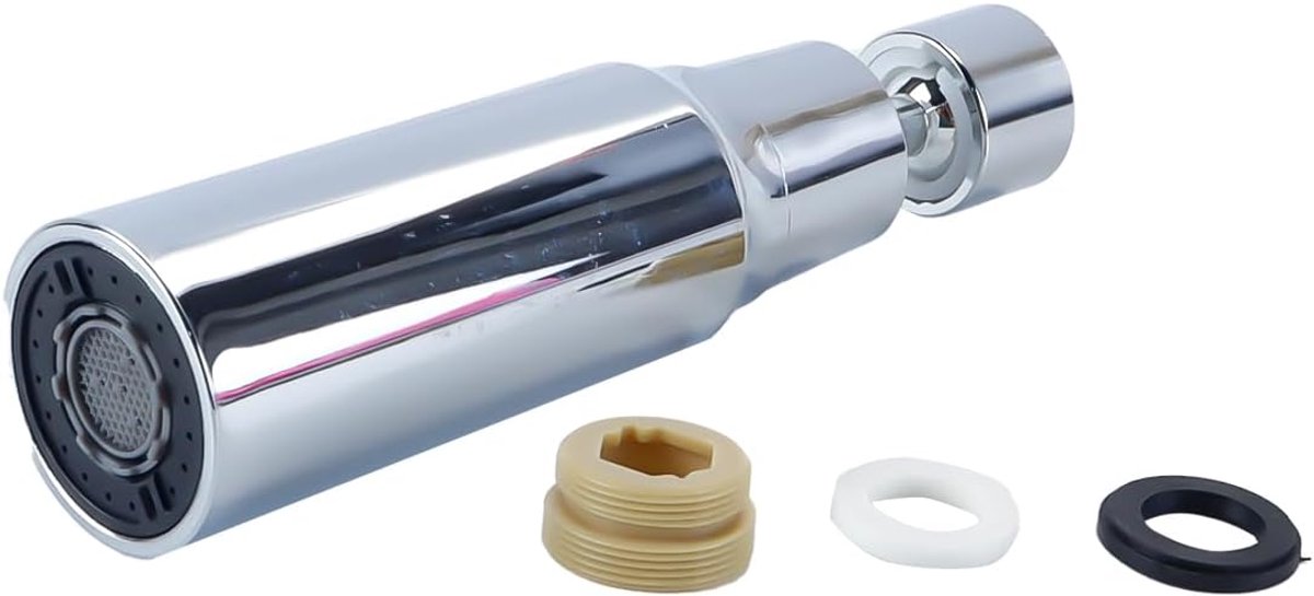 SnelShoppen - Functionele Keuken Mengkraan Spraykop Bevestiging, 3 Functies, Verlenging Vervangspraykop (Zilver) voor Keuken, Huishouden, Waterbespari