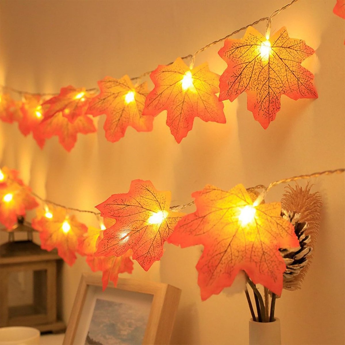 Esdoornblad decoratieve lichtketting voor Thanksgiving