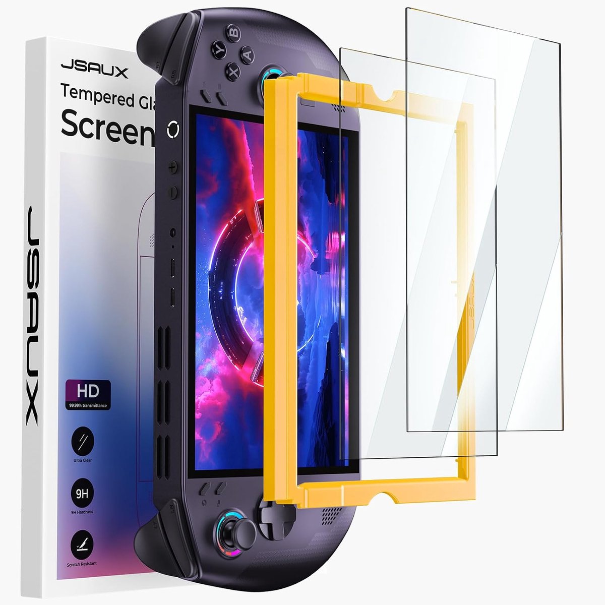 SnelShoppen - 2-Pack Schermbescherming voor Legion Go S 8" Handheld 2025, Eenvoudige Installatie met Gidsframe, 8 Inch Volledige Bedekking, Krasbesten