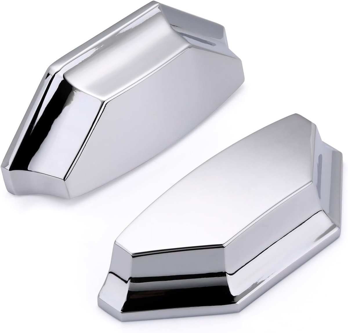 SnelShoppen - 4 Stuks Retro Schelp Deurgrepen, Keuken Kast Handgrepen 64mm, Zinklegering, Chrome Afwerking voor Meubels en Laden