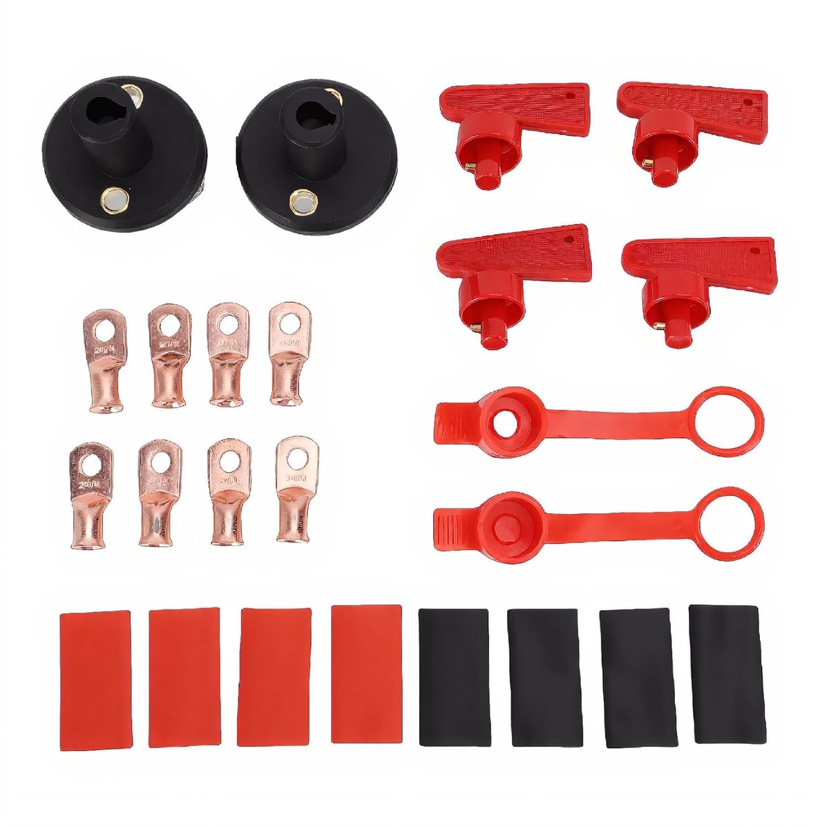 2 x 12 V 24 V Battery Disconnect Switch with 4 Keys, Primary Shut-Off Isolation for Car, Boat, - ShopVlot