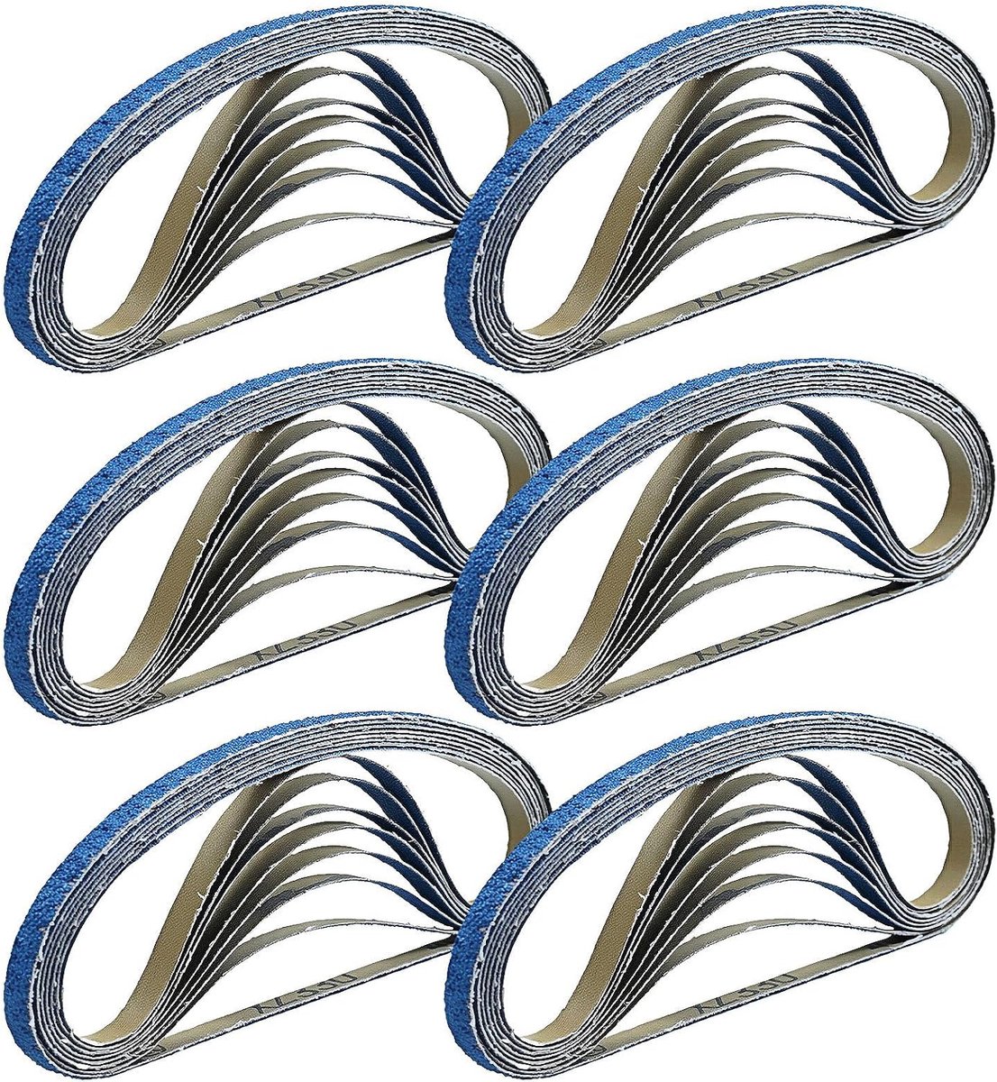 SnelShoppen - Schuurbanden 9 x 533 mm, 40 Stuks, Schuurband Set met 40/60/80/120/240/400 Korrel, Vervangende Schuurbanden voor Vinger Schuurmachine, P