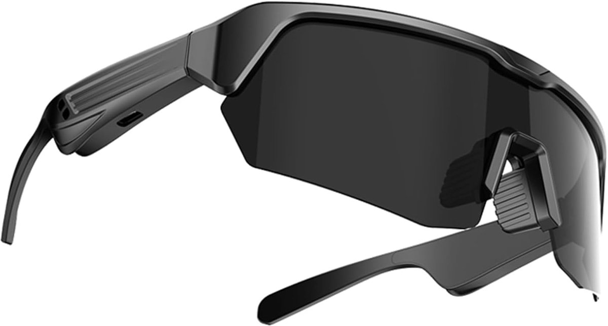 SnelShoppen - Smart Sport Zonnebril met Bluetooth Audio, UV400 Bescherming, Anti-impact Lensen, Open Oor Speaker en Microfoon, voor Buitenactiviteiten