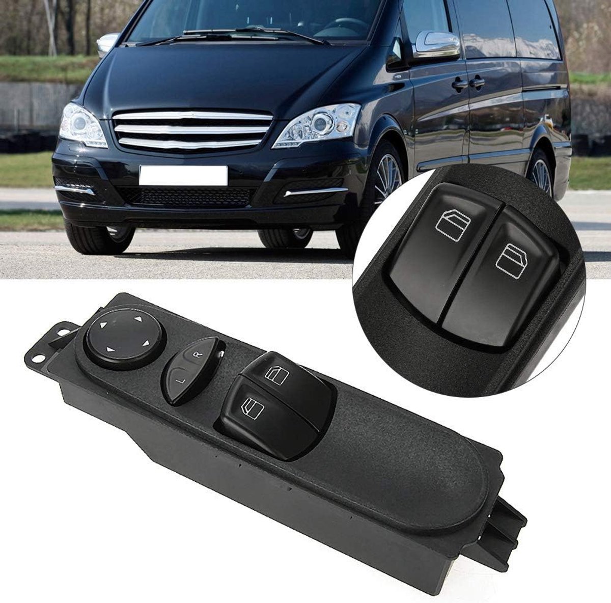 SnelShoppen - Raam Schakelaar 63954-50913 Power Master Raam Schakelaar Geschikt voor W639 Vito 2003-2014 - Hoogwaardige Kwaliteit
