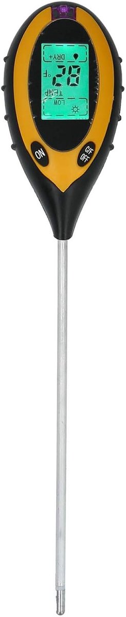 SnelShoppen - 4-in-1 Bodemtester voor Planten - Digitale Vochtigheids-, Licht- en PH-Meter voor Binnen en Buiten - Multifunctionele Bodemanalysator
