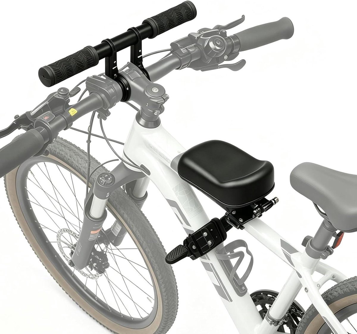 Kinderfietszitje - Voorzitje Fiets - Familie Uitjes - Inklapbaar Handvat - 1-8 Jaar - Zwart