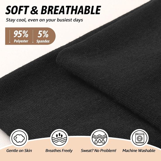 Set van 2 brede haarbanden voor mannen en vrouwen - non-slip, zachte elastische sporthaarbanden voor yoga, hardlopen, fitness en make-up, ideaal voor dagelijks gebruik — afbeelding 5