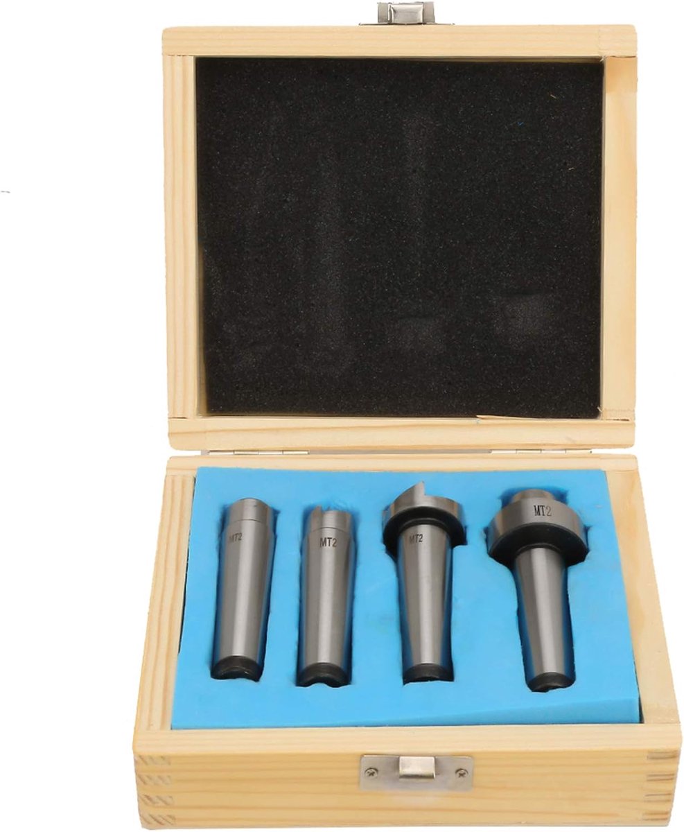 SnelShoppen - 4PCS MT1/MT2 Houtdraaibank Center Set voor Houtbewerking en Metaalbewerking, MT2 Koppeling, Perfect voor Draaigereedschap